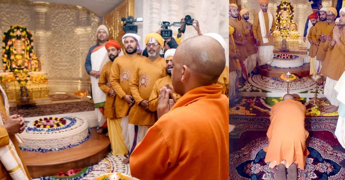 प्रतिष्ठा द्वादशी पर सीएम योगी ने रामलला के श्रीचरणों में झुकाया शीश