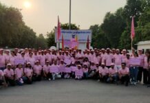 लखनऊ: एसजीपीजीआई ने वॉकथॉन और पिंक बॉल क्रिकेट लीग के साथ मनाया स्तन कैंसर जागरूकता माह